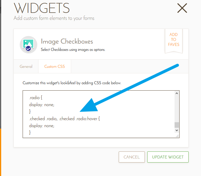 Image Checkbox Widget: How to add custom CSS code to customize the images? Image 1 Screenshot 20