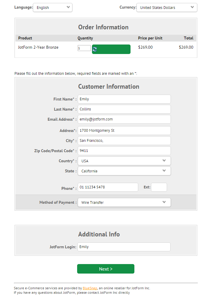 How To Upgrade And Pay By Wire Transfer JotForm
