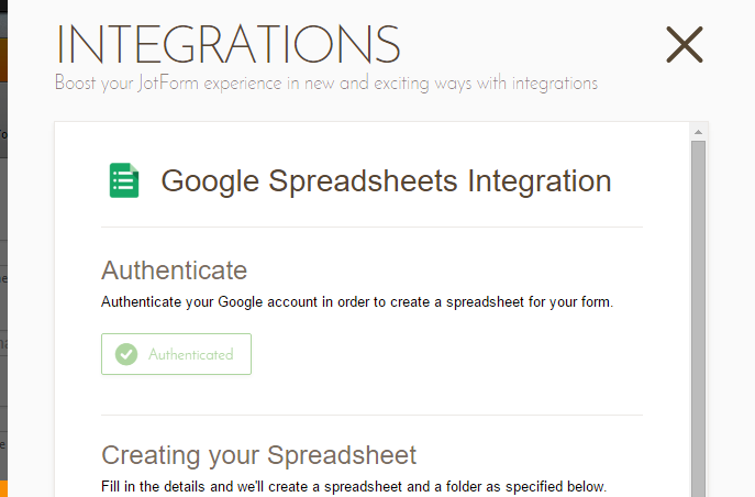 Goggle Sheets Integration failing Image 1 Screenshot 20