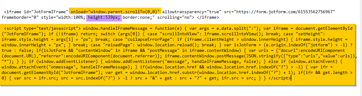 Content is not valid message when embedding JotForm into Prestashop Image 2 Screenshot 41