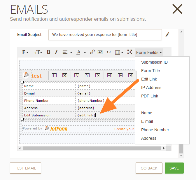 We are not receiving submitted email values in our autoresponders Image 1 Screenshot 20
