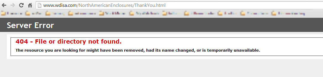 404 error in custom thank you URL after submitting the form Image 1 Screenshot 20