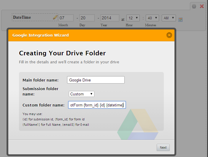 Google drive integration   include submission date in custom folder name Image 1 Screenshot 20