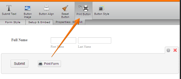 Is there a way to include a Print button without including a Submit button? Image 1 Screenshot 20