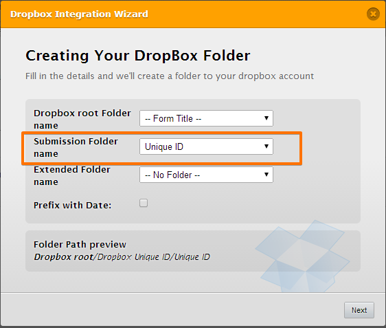 How do  Integrate dropbox with jotforms and allow my submissions to be in a specific folder Image 1 Screenshot 20