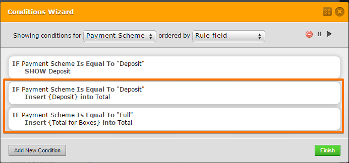  I would like to calculate a payment field that is either the total based on the selections Screenshot 51