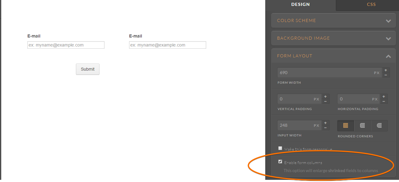 How to display form fields side by side to prevent the form being a very long? Image 1 Screenshot 20