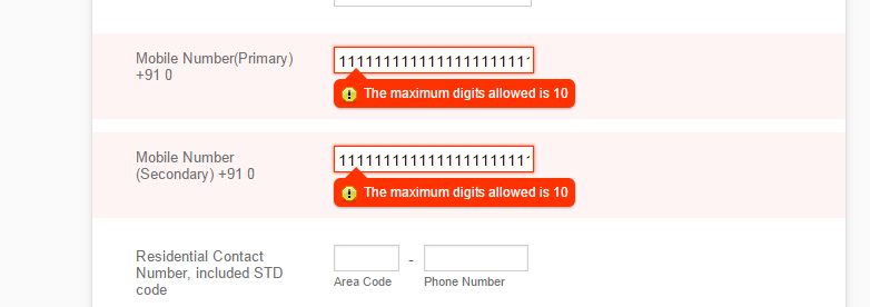 Phone Number field still allows user to input more than 10 numbers Image 1 Screenshot 30