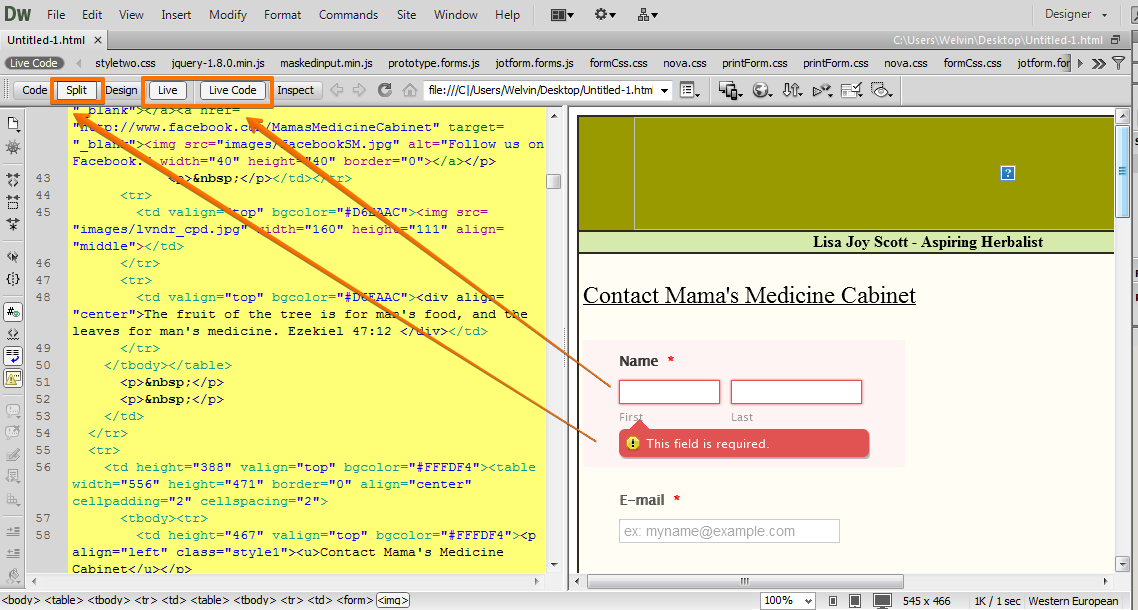 Why cant I see my JotForm in design view in Dreamweaver? Image 2 Screenshot 41
