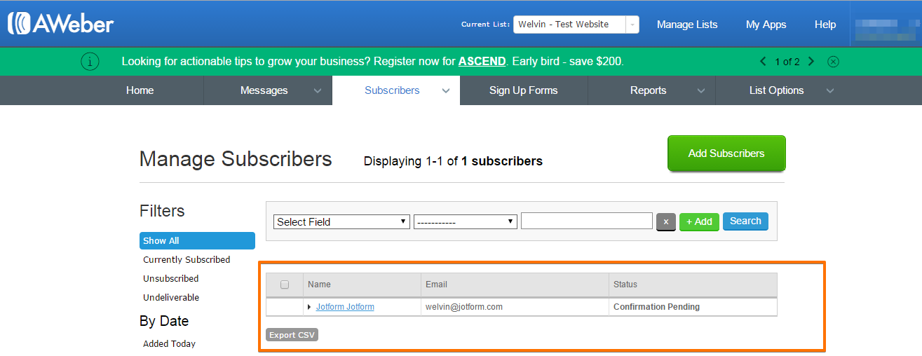 How can integrate aWeber to a membership form template? Image 2 Screenshot 41