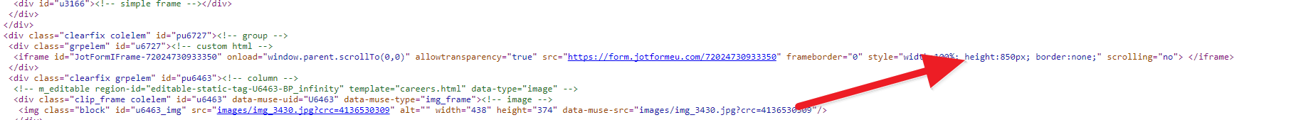 The submit button of the form is missing on my website Image 1 Screenshot 20
