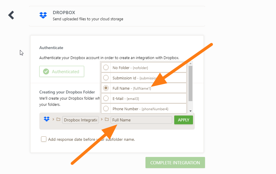 Dropbox: the option to change the file name of the PDF document based on field entries Image 1 Screenshot 20