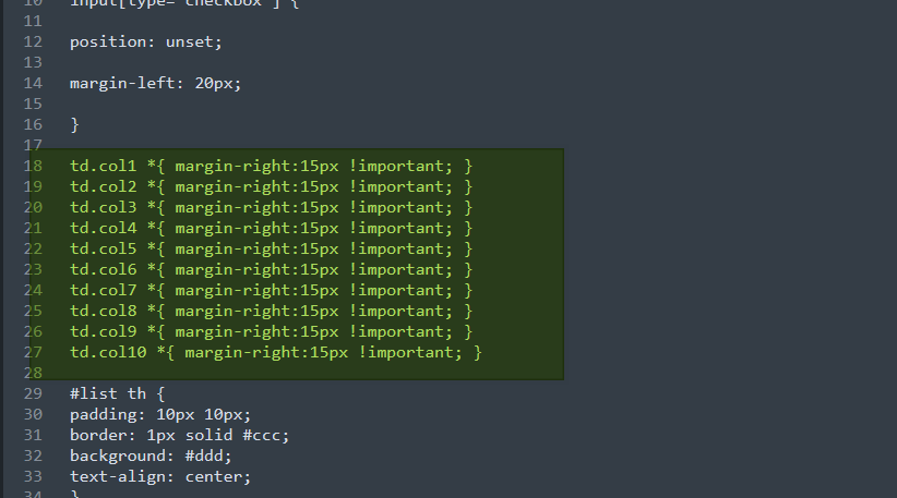 I would like to center the inputs of the configurable list widget to center