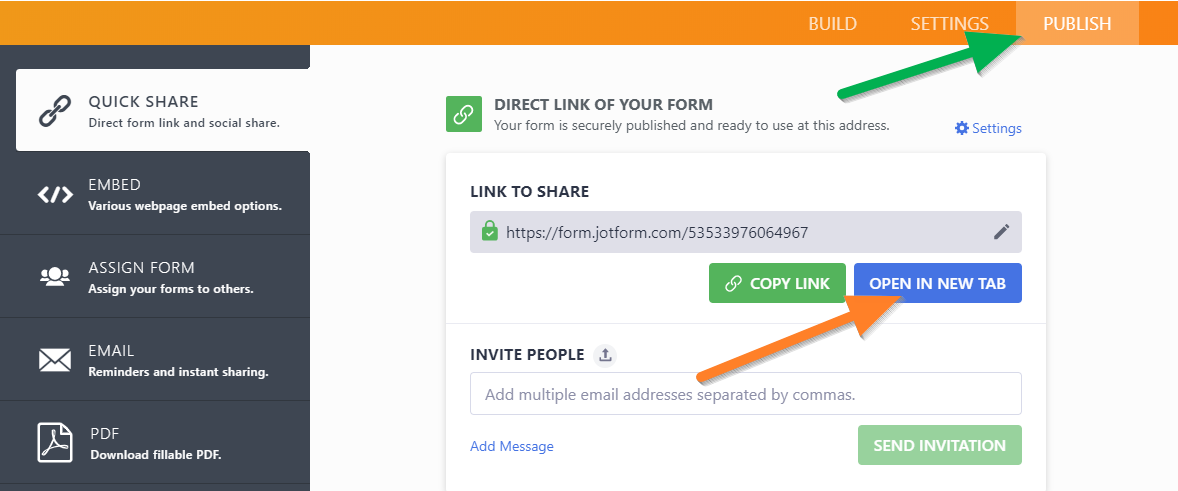 Form Builder - Publish