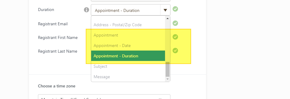 Appointment Field: the option save the elements to different cells in Excel Report and Google Spreadsheet Image 1 Screenshot 20