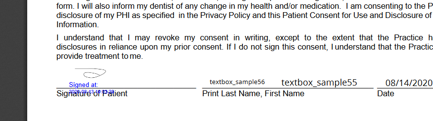 The signatures are not showing up on the PDF download form Image 1 Screenshot 20