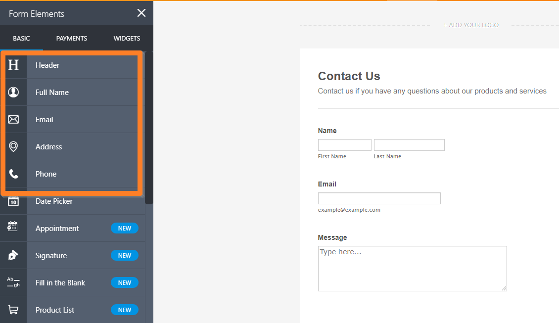 როგორ შევქმნა საკონტაქტო ფორმა Jotform-ში Image-3