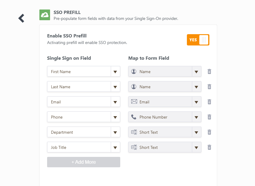 SSO Prefill