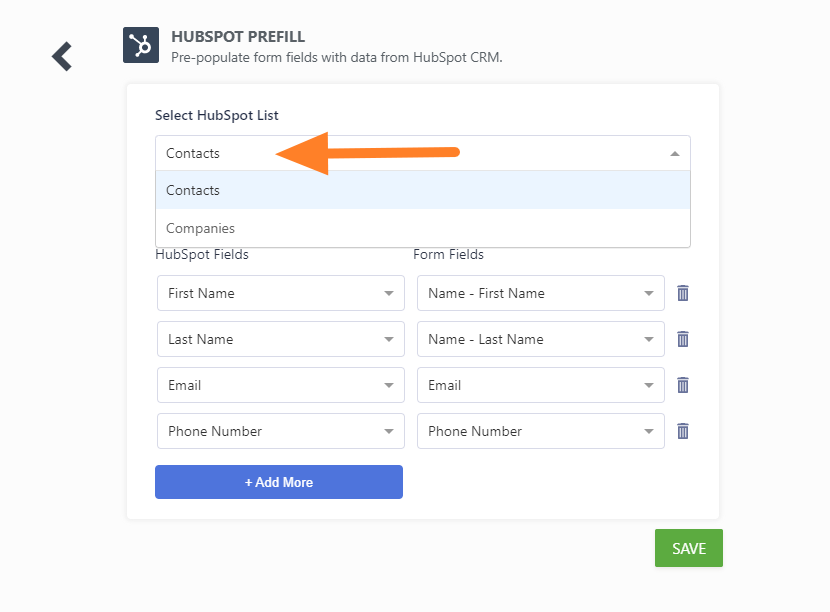 HubSpot Prefill