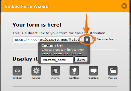 No Save button for Jotform Custom URL Image 1 Screenshot 20
