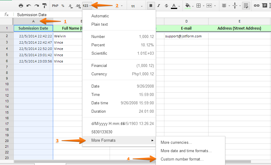 Google Spreadsheet: How to keep Submission Date format as d/M/yyyy H:mm:ss Image 1 Screenshot 30