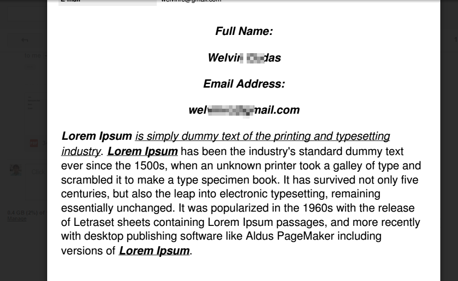 Text styles/formatting are not showing up in the PDF attachment Image 1 Screenshot 30