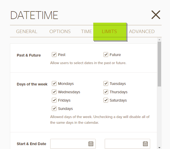 How to have a date limit on the form Image 1 Screenshot 20