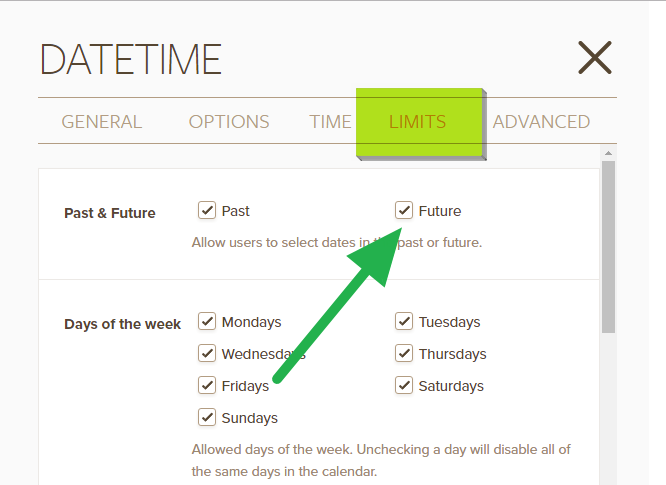 How can I restrict users from booking less than the required time using the Calendar widget? Image 1 Screenshot 20