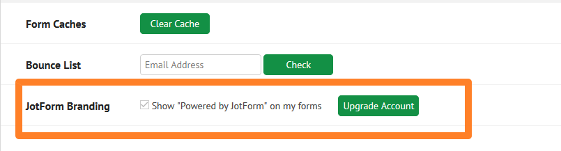 How do I eliminate where it says powered by jotform? Image 1 Screenshot 20