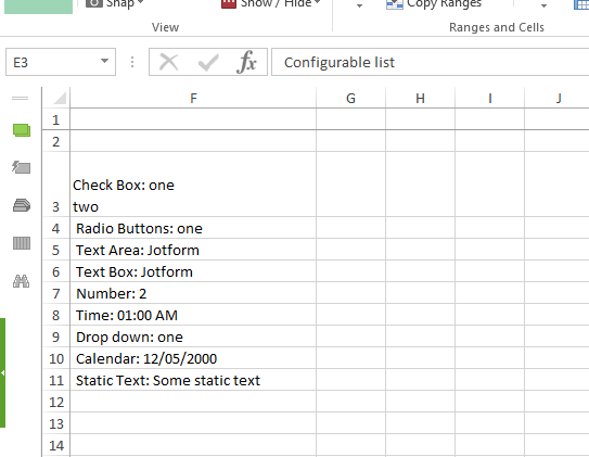 Separate configurable list inputs into different columns in the Excel report Image 1 Screenshot 20