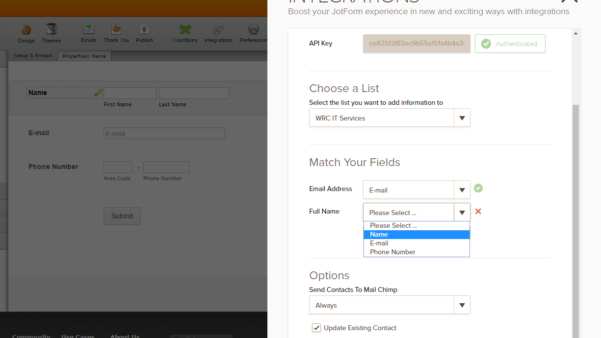 Form fields not visible in MailChimp integration Image 2 Screenshot 41